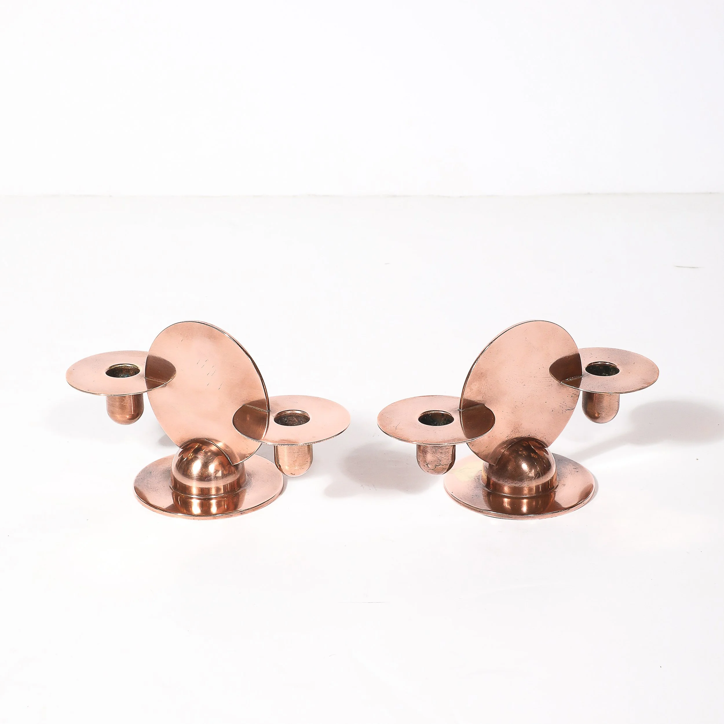 Pair of Classical Tiffany & Co. Crystal Candlestick Holders — High